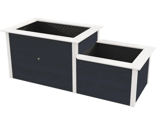 Pflanzkasten aus Holz mit zwei Ebenen