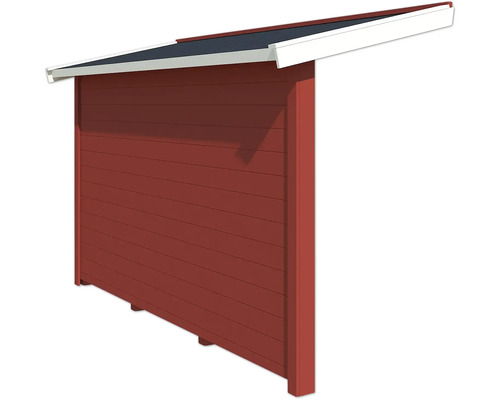 Holzlager mit Dach zum Schutz von Brennholz