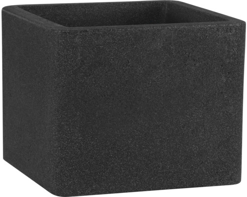 Blumentopf geli Cube quadrat aus Kunststoff 29,5x29,5x28 cm anthrazit Quadratischer Pflanzkasten aus Kunststoff