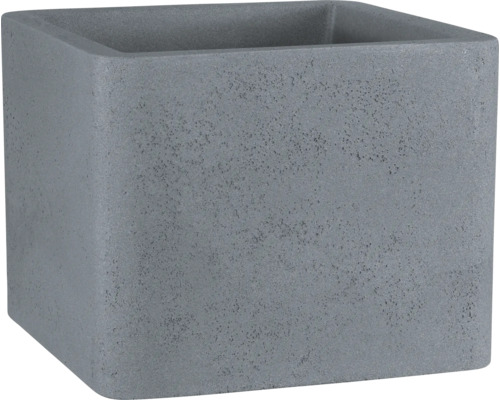Blumentopf geli Cube quadrat aus Kunststoff 38x38x33 cm betonfarbe hell
