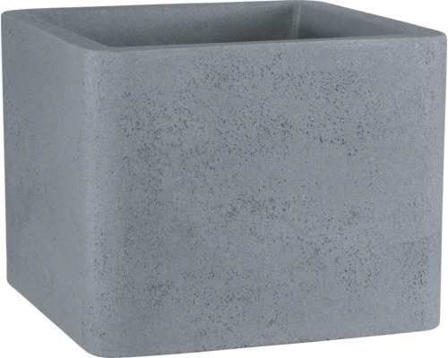 Blumentopf geli Cube quadrat aus Kunststoff 39 x 39 x 32 cm betonfarbe hell