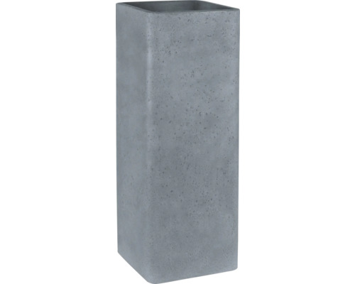 Blumentopf geli Cube High aus Kunststoff 26x26x70 cm betonfarbe hell