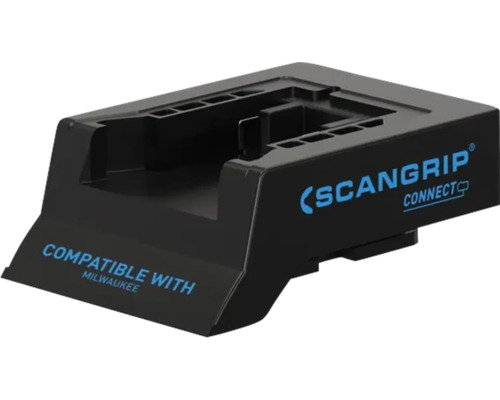 Scangripp Connector Adapter mit Akkusicherheitssystem für 18/20-V Akkus Kompatibel mit Milwaukee