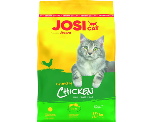 Katzenfutter trocken Josera Josi Cat Crunchy Chicken 10 kg Josi Cat Crunchy Chicken Trockenfutter für erwachsene Katzen, 10 Kilogramm