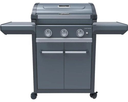 CampinGaz Gasgrill mit drei Brennern, Seitentischen und Unterschrank