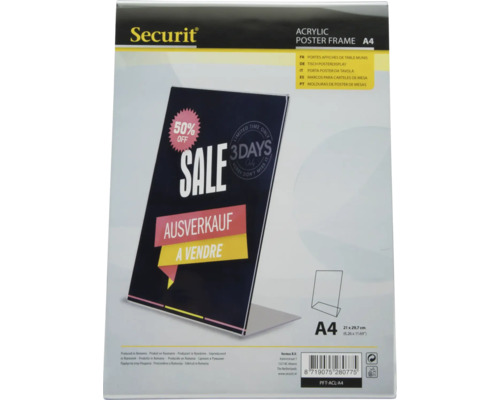 Securit Acryl Tisch-Posterrahmen A4