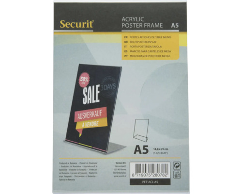 Securit Acryl Tisch-Posterdisplay A5