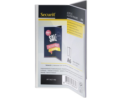 Securit Acryl Tisch-Posterrahmen A6