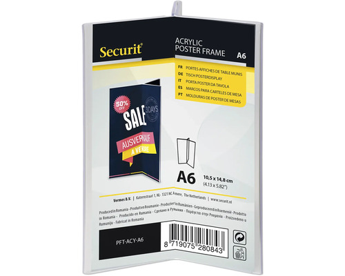 Securit Acryl Tisch-Posterdisplay A6