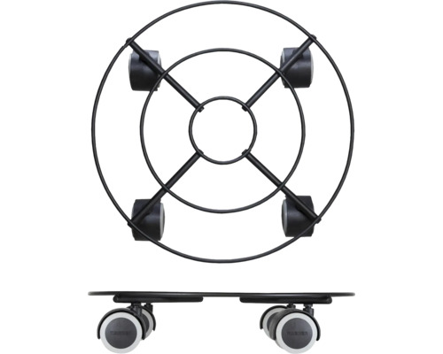 Pflanzenroller aus Metall mit Rollen