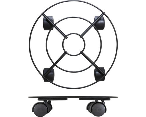 Pflanzenroller aus Metall mit Rollen