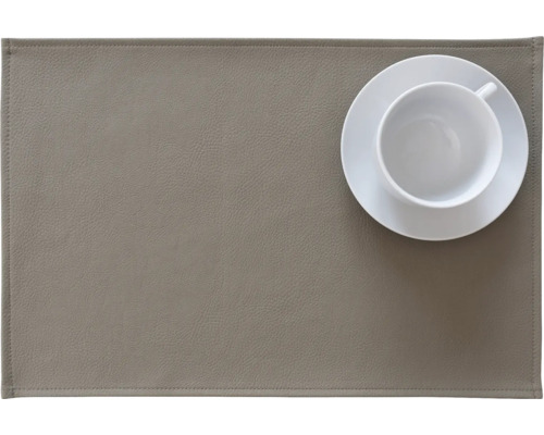 Tischset Kunstleder taupe 45x30 cm Tischset aus Kunstleder mit Tasse und Untertasse