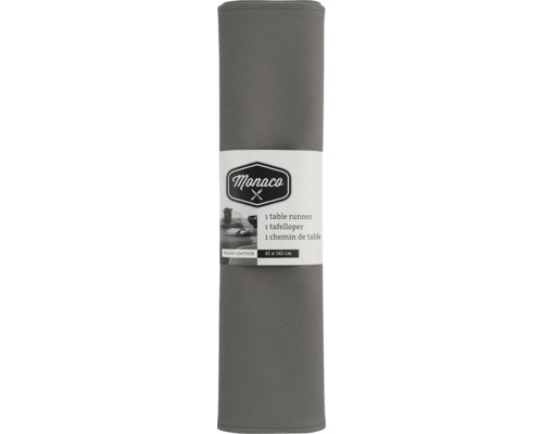 Monaco Tischläufer aus veganem Leder, 45 x 140 Zentimeter