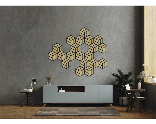 Dekorative Wandpaneele in einem Wohnzimmer