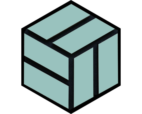 Akustikkpaneel Hexagon Ocean Splash 300 x 260 x 38 mm Symbol für das Hornbach Projekt