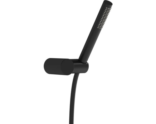Handbrause Set VitrA Origin inkl. Brauseschlauch 1500 mm schwarz matt A4554336WTC Handbrause mit Brauseschlauch und Halterung