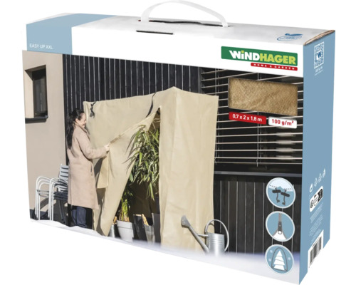 Winterschutz Vlieshaube Windhager Vlieshaube EASY UP XXL Vlies 100 g / qm rechteckig Windhager Easy Up XXL Pflanzenvlies zum Schutz von Pflanzen im Winter
