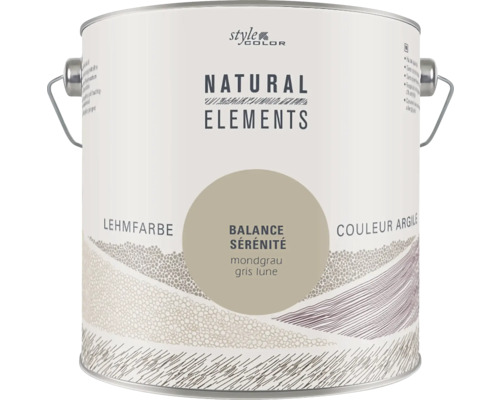 StyleColor NATURAL ELEMENTS Lehmfarbe konservierungsmittelfrei Balance pastellbraun 2,5 l