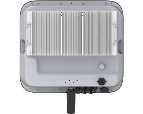 Rückansicht eines Solarwechselrichters mit Kühlkörper