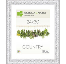 Bilderrahmen Holz Country mit Ornamenten weiß 24x30 cm