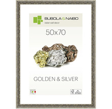 Bilderrahmen Holz Silver mit Ornamenten silber 50x70 cm