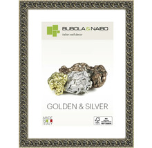 Bilderrahmen Holz Silver mit Ornamenten silber 30x40 cm