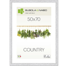 Bilderrahmen Holz Country mit Ornamenten weiß 50x70 cm