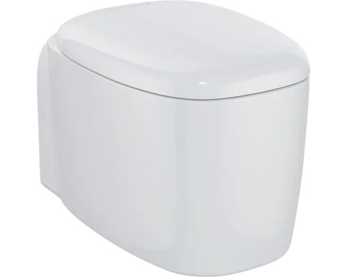 Wand-WC VitrA Plural Flush 2.0 Tiefspüler ohne Spülrand weiß glänzend mit Beschichtung ohne WC-Sitz 7830B403-0075-0