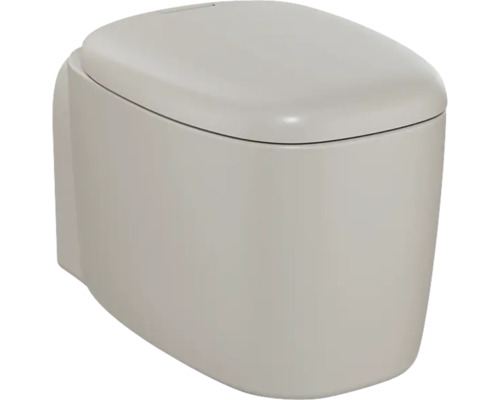Wand-WC VitrA Plural Flush 2.0 Tiefspüler ohne Spülrand taupe matt mit Beschichtung ohne WC-Sitz 7830B420-0075