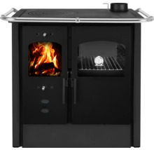 Holzherd mit Kochfeld und Backofen