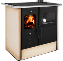 Holzherd mit Kochfeld und Backofen