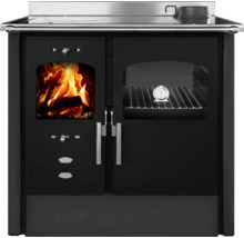 Holzherd mit Kochfeld und Backofen