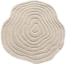 Beiger Teppich mit Baumscheibenmuster