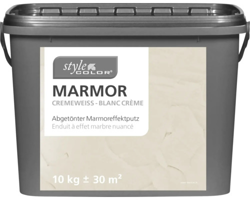 StyleColor MARMOR Abgetönter Marmoreffektputz cremeweiß 10 kg Marmoreffektputz Creme Weiss im 10 kg Eimer