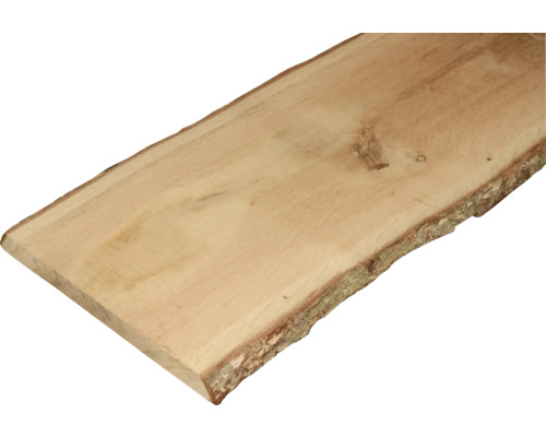 Massivholzbrett Eiche beidseitig unbesäumt mit Baumkante 22x150-250x2800-3100 mm Massivholzbrett Eiche beidseitig unbesäumt mit Baumkante 22x150-250x2800-3100 mm
