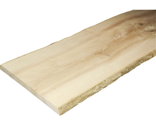 Massivholzbrett Esche beidseitig unbesäumt mit Baumkante 22x260-350x1200 mm