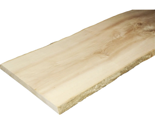 Massivholzbrett Esche beidseitig unbesäumt mit Baumkante 22x260-350x2800-3100 mm