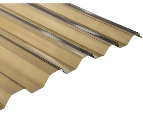 Gutta Polycarbonat Wellplatte Trapez 76/18 bronce 3000 mm x 1040 mm x 0,8 mm