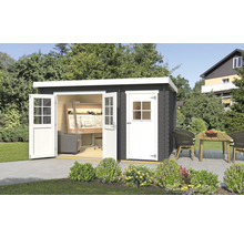 Gartenhaus weka 254 Gr. 2 inkl. Fußboden 394 x 296 cm graphitgrau
