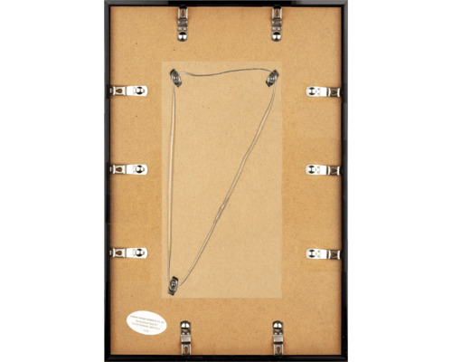 Rückseite eines Bilderrahmens mit Aufhängung