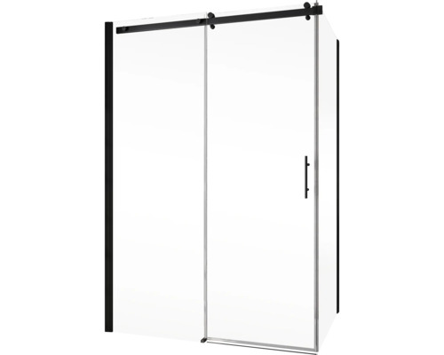 Duschtür mit Seitenwand mit SCHULTE Alexa Style 2.0 120 x 80 cm Profil schwarz Klarglas Schmutzabweisende Glasbeschichtung Reversibel Duschtür mit Seitenwand mit SCHULTE Alexa Style 2.0 120 x 80 cm Profil schwarz Klarglas Schmutzabweisende Glasbeschichtung Reversibel