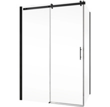 Duschtür mit Seitenwand SCHULTE Alexa Style 2.0 ExpressPlus 120 x 90 cm Profil schwarz Klarglas schmutzabweisende Glasbeschichtung Reversibel