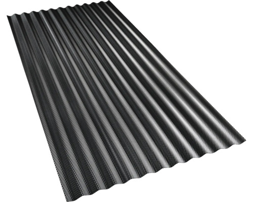 Gutta Guttanit+ Wellplatte 76/18 schwarz 2000 mm x 900 mm x 2,25 mm Wellplatte aus Metall