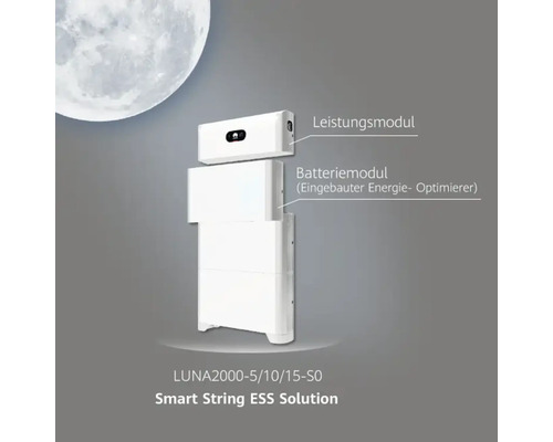 LUNA2000-5/10/15-S0 Smart String ESS Lösung bestehend aus Leistungsmodul und Batteriemodul mit eingebautem Energieoptimierer