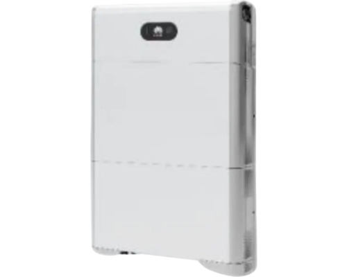 Weißer Stromspeicher für Solaranlagen mit Huawei Logo