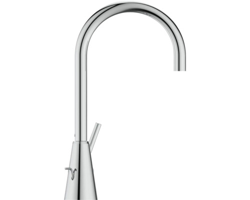 Küchenarmatur aus Metall mit Auslauf in U-Form