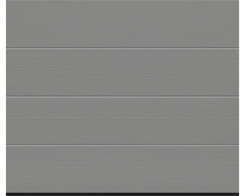 Graues Garagentor mit horizontaler Paneelstruktur