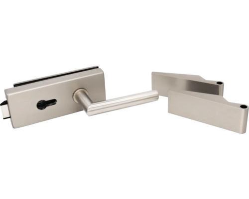 Glastürschloss mit Griff und Befestigungsmaterial