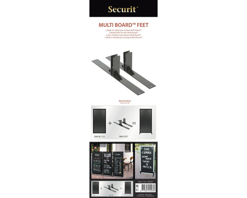 Securit Multi Board Füße aus Metall zur Stabilisierung von Menükarten