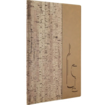 Speisekarte Design Kork Wein Getränke DIN A4